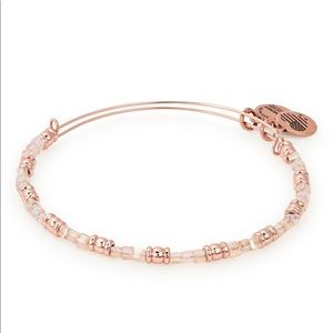 Alex and Ani Coral Coastal Beaded Bangle Bracelet - Shiny Rose Gold Finish